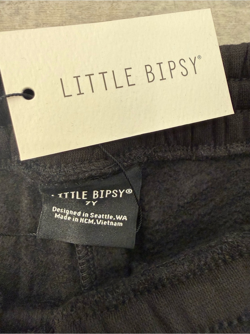 NWT Boys Little Bipsy Black Cargo Sweatpants Size 7 - Picture 7 of 8